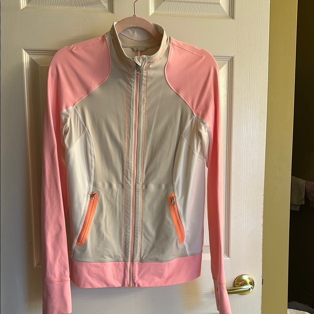 Lululemon Women's Pink and Sand Athletic Jacket Size 8 EUC